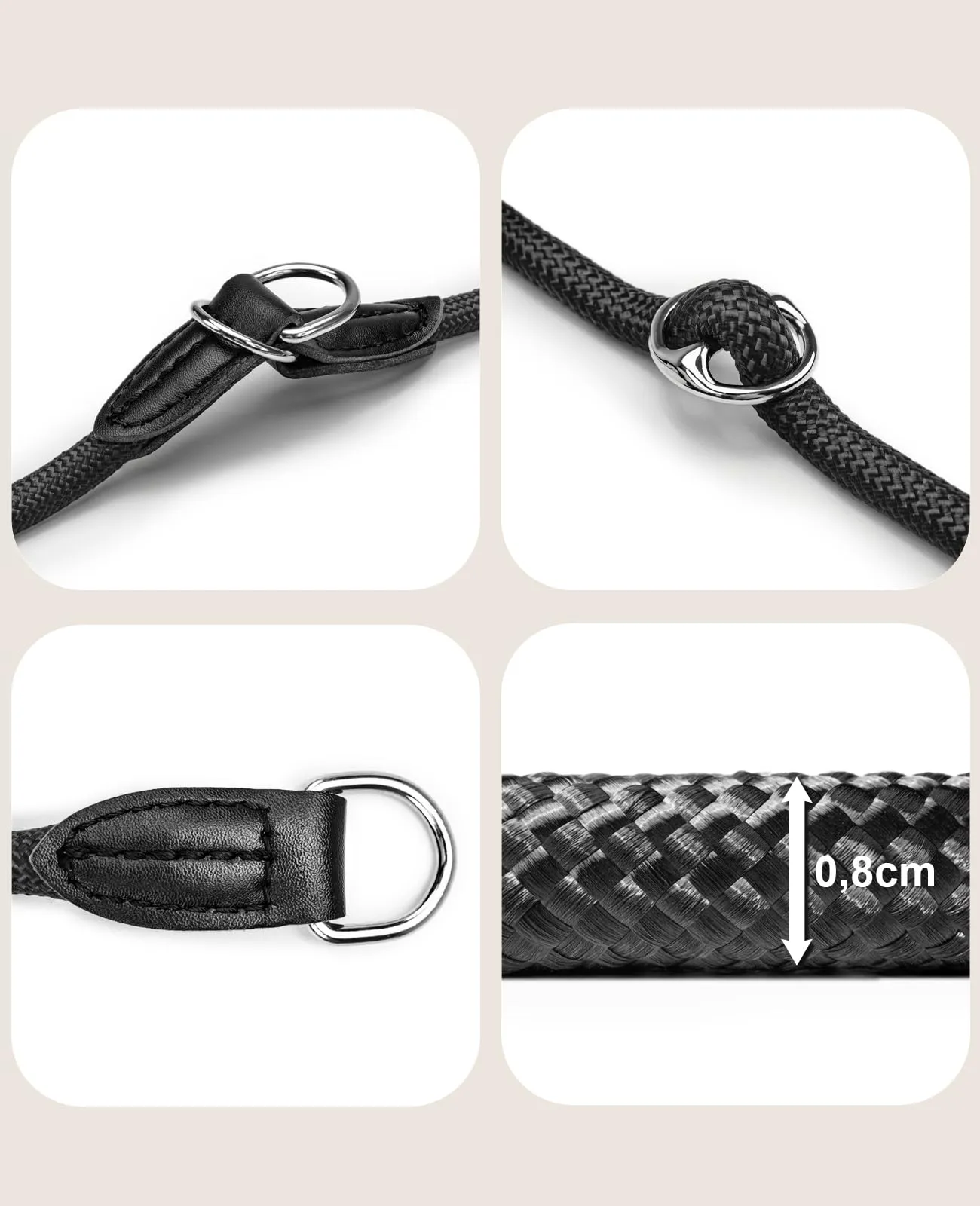 lionto Collare Retriever per cani da addestramento, 40 cm, Nero - immagine 4