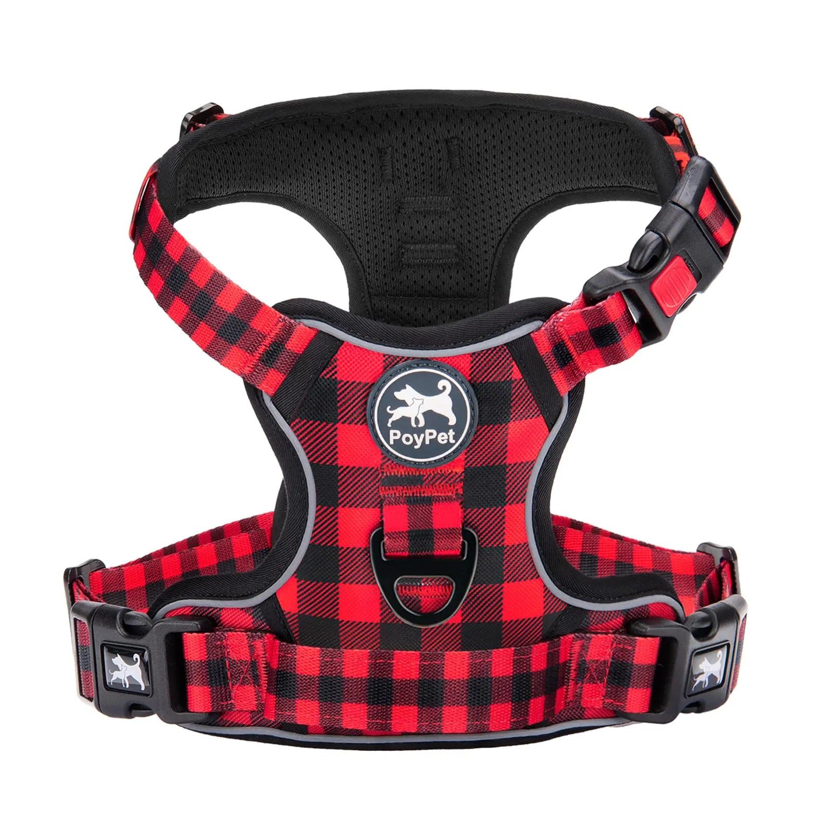 PoyPet Imbracatura per cani no pull anteriore catarifrangente con impugnatura, XS - immagine 1