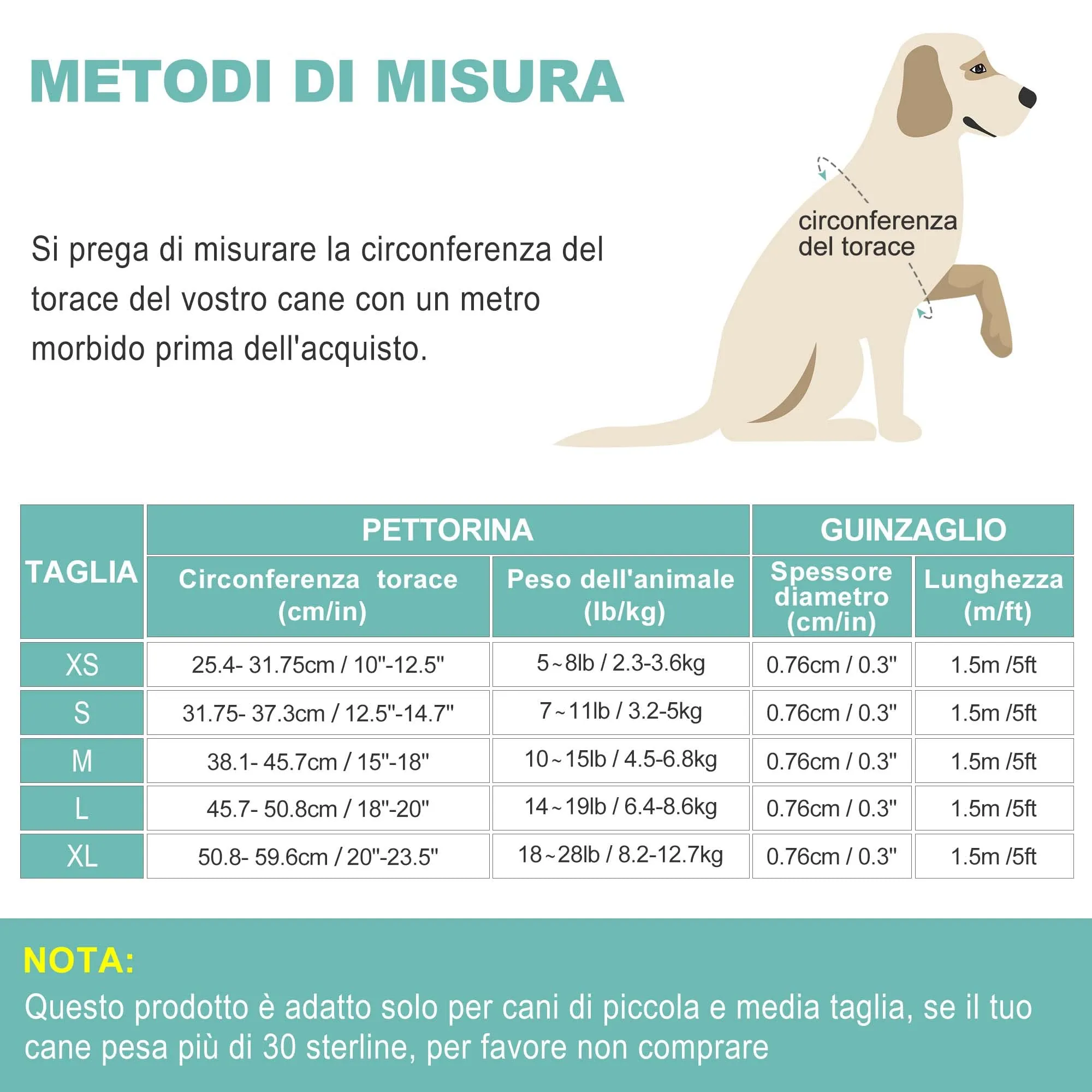 haapaw Pettorina e guinzaglio per cani, senza tirare, riflettente, Step-in, imbottita, turchese, M - immagine 7