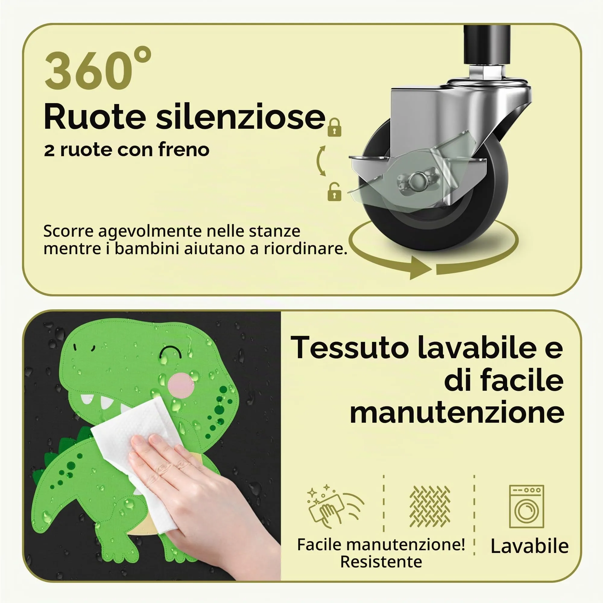 GRANNY SAYS Scatola per Giocattoli con Ruote, 200L, Nero - immagine 5