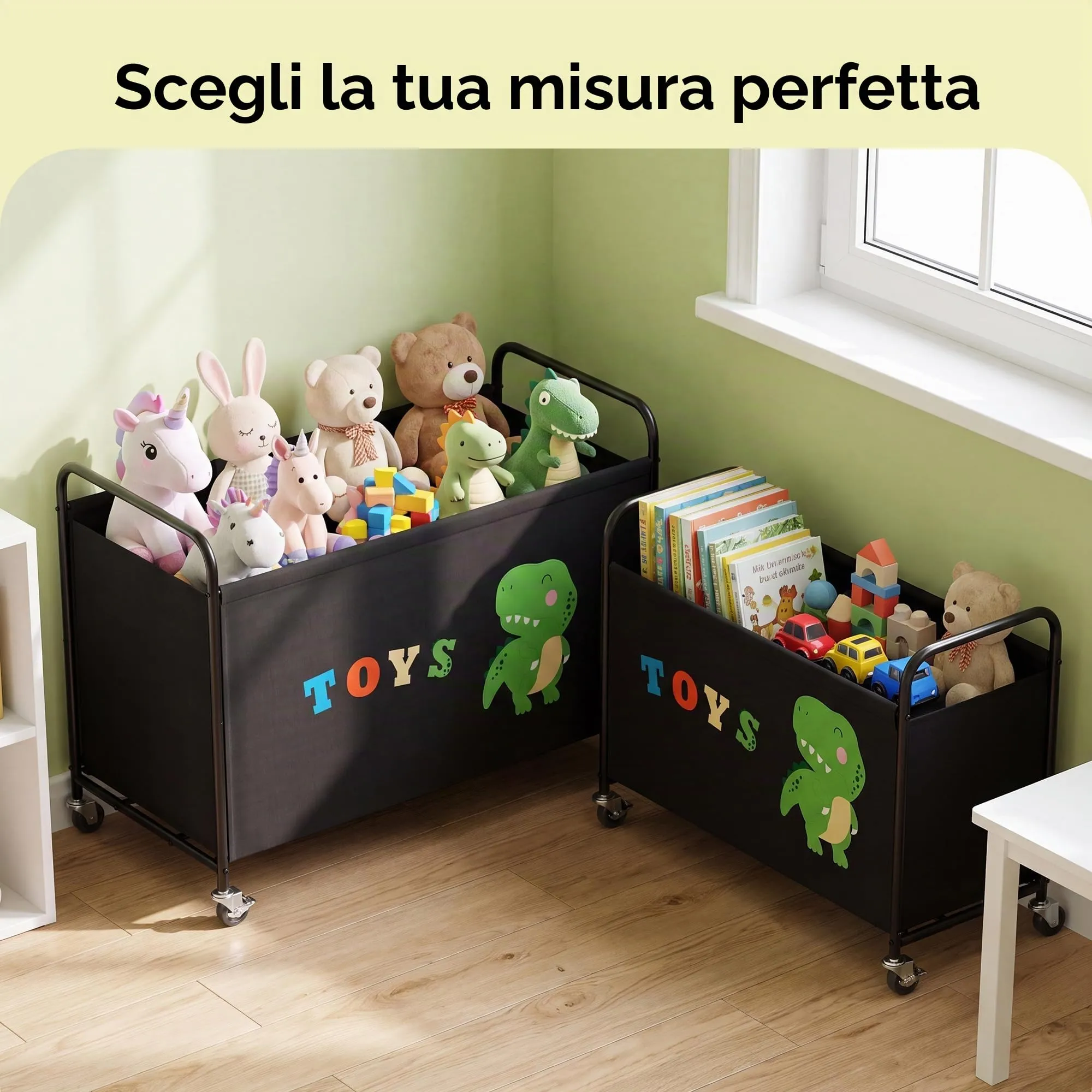 GRANNY SAYS Scatola per Giocattoli con Ruote, 200L, Nero - immagine 7