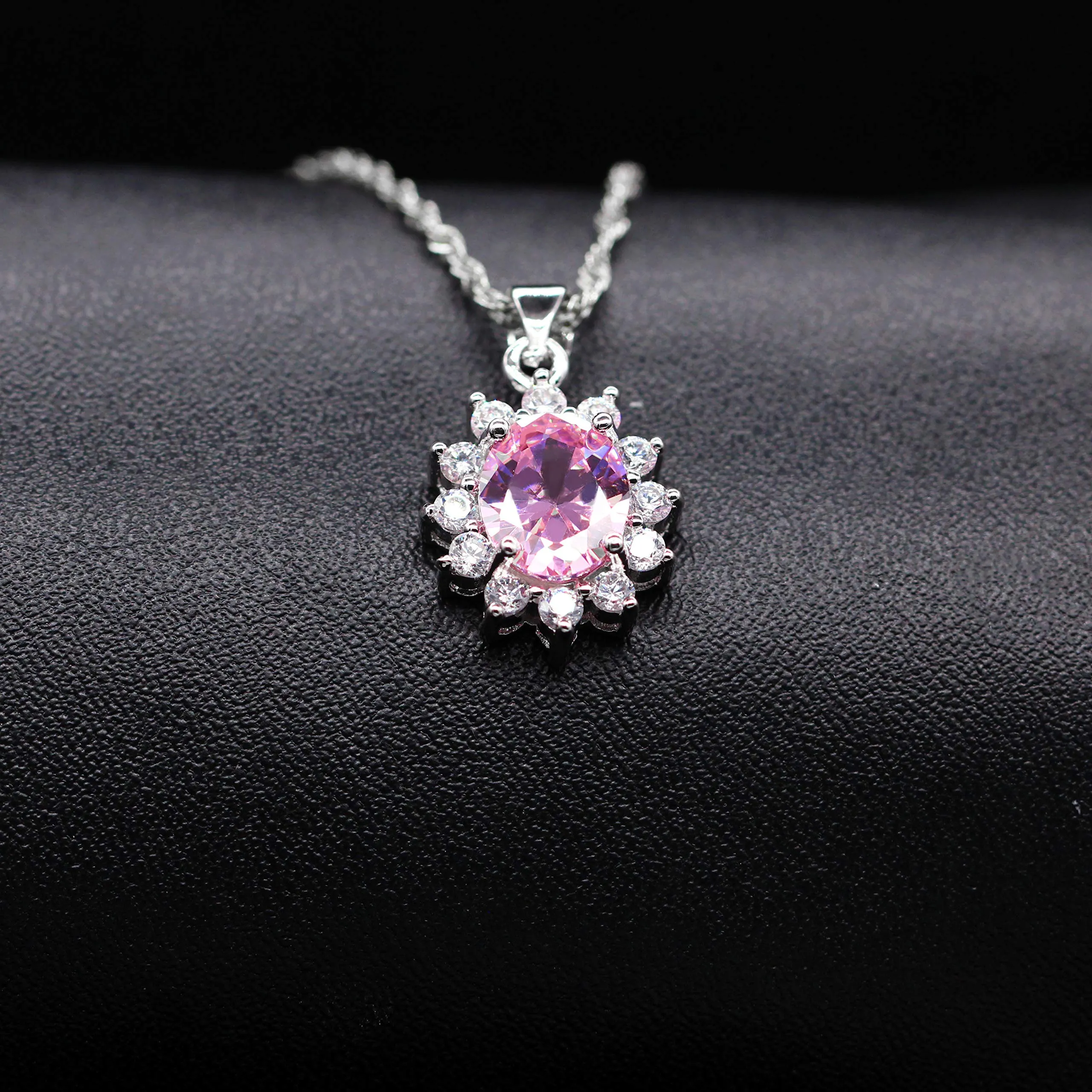 Uloveido Set di gioielli per sposa T466 con collana, orecchini e anello (taglia 17) - immagine 5