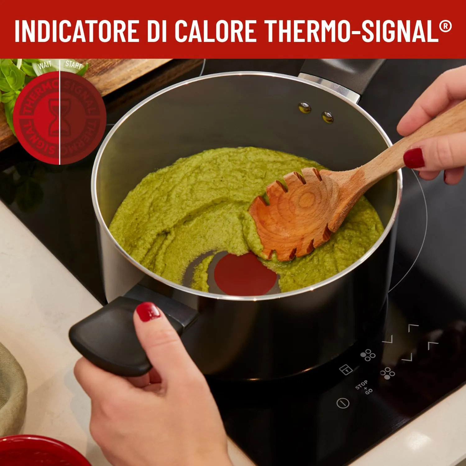 Lagostina Goccia Casseruola Fonda 20 cm, Rivestimento in Ceramica Antiaderente, Thermo-Signal, Compatibile con Induzione - immagine 3