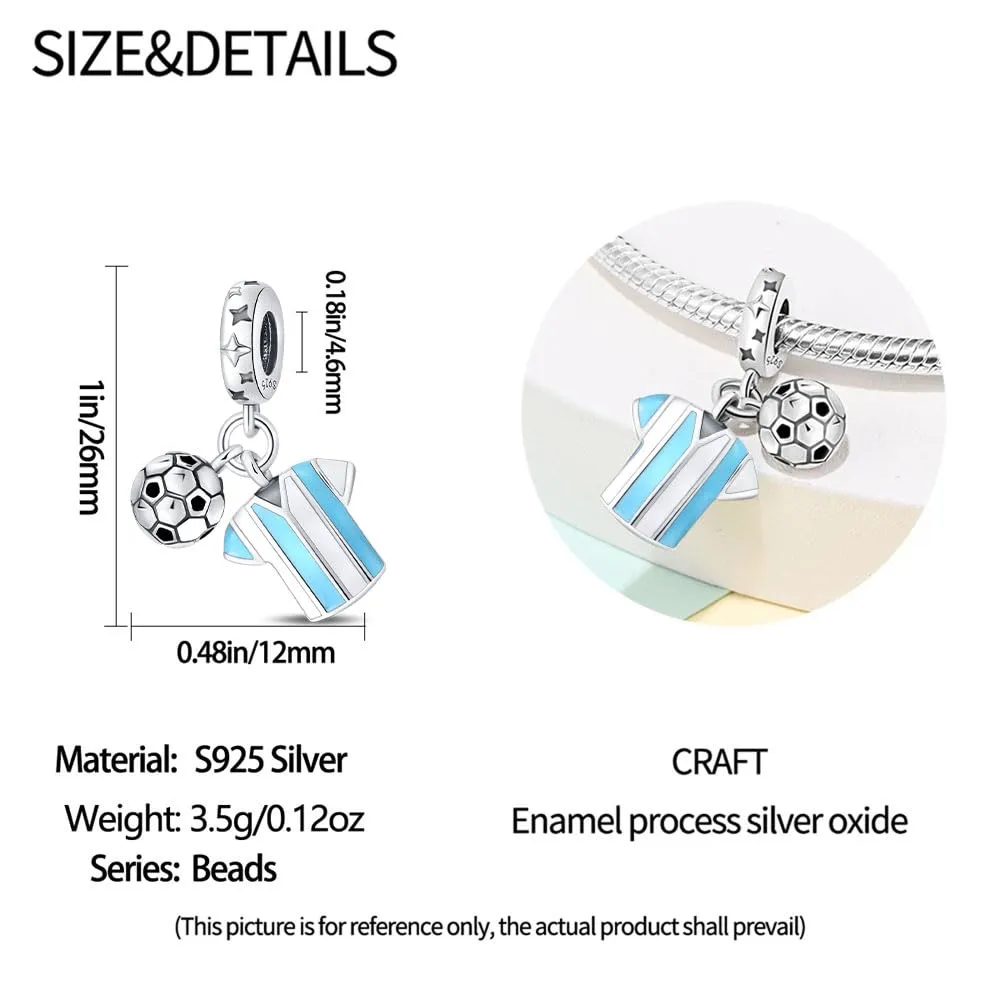 Pandach Bead Charm Ciondolo Argento Sterling 925 con Cubic Zirconia per Braccialetti e Collane Europei - immagine 5