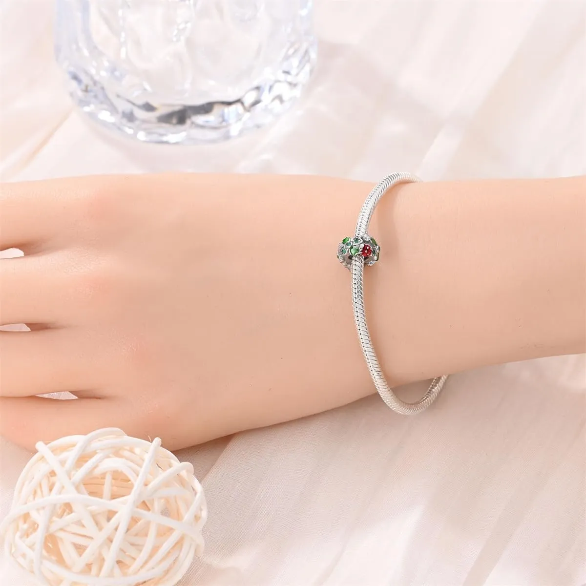 Pandach Bead Charm in Argento Sterling 925 con Cubic Zirconia per Braccialetti e Collane - immagine 4