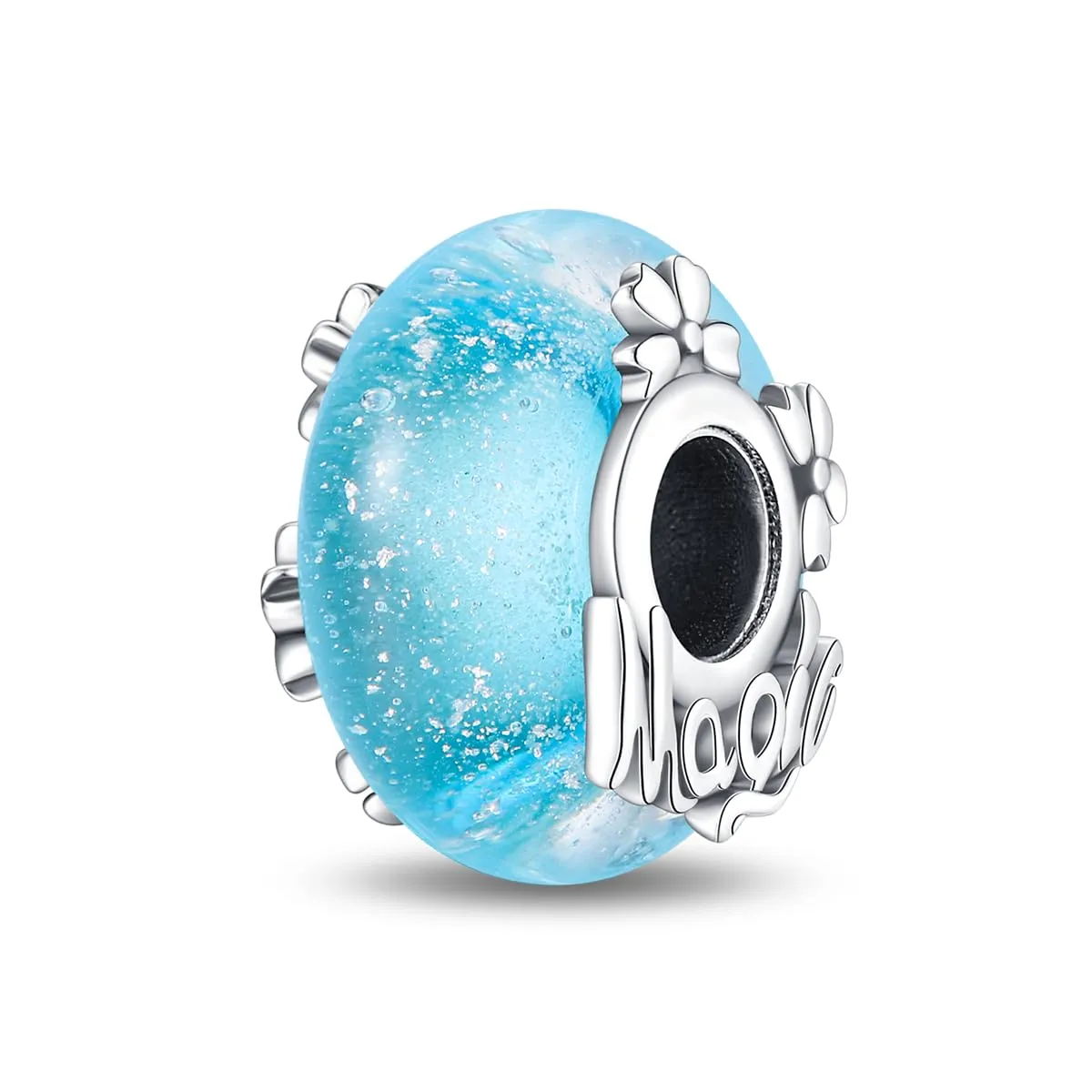 Pandach Bead Charm in Argento Sterling 925 con Cubic Zirconia per Braccialetti e Collane europei - immagine 1