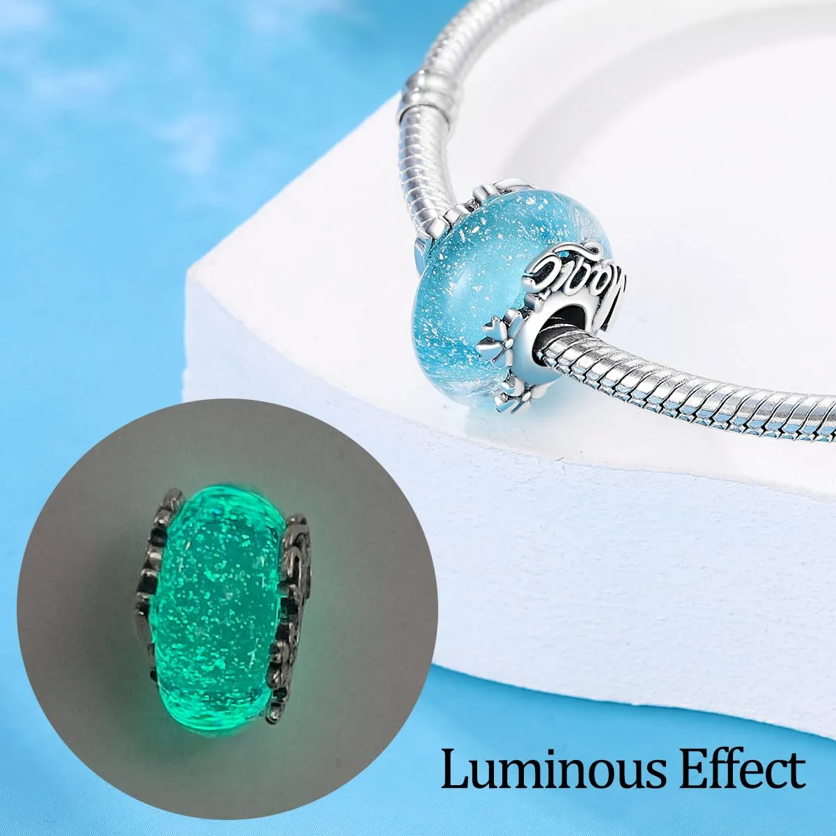 Pandach Bead Charm in Argento Sterling 925 con Cubic Zirconia per Braccialetti e Collane europei - immagine 2