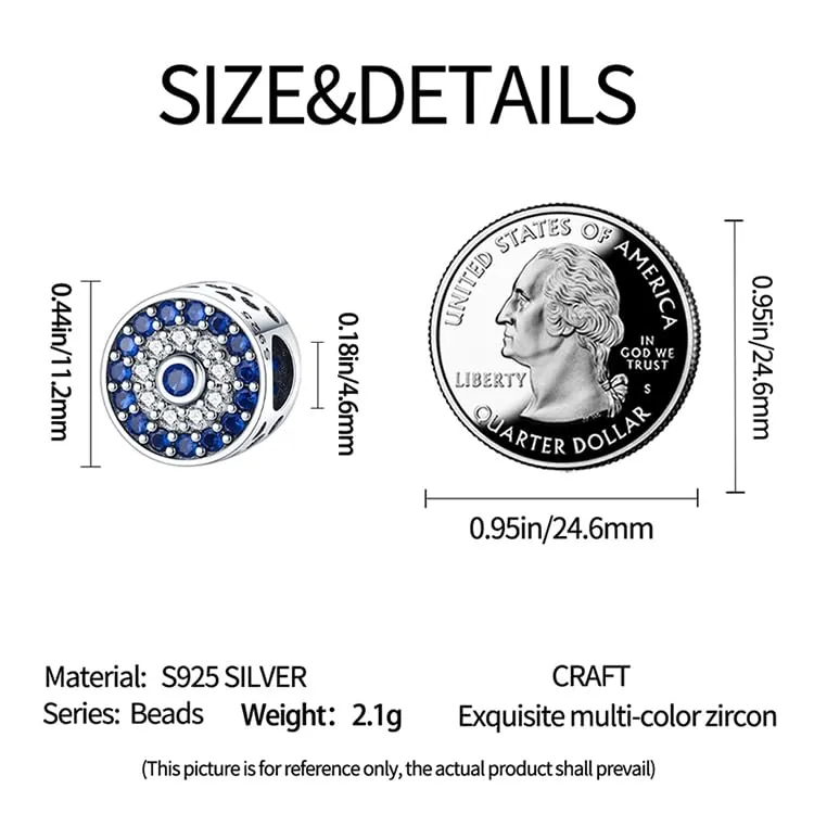 Pandach Bead Charm in Argento Sterling 925 con Cubic Zirconia per Braccialetti e Collane - immagine 5