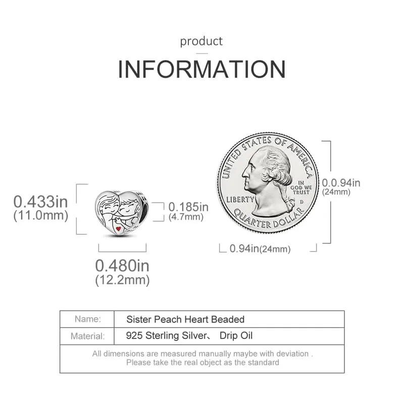 TINSLO Bead Charm in Argento Sterling 925 con Cubic Zirconia per Braccialetti e Collane europei - immagine 6