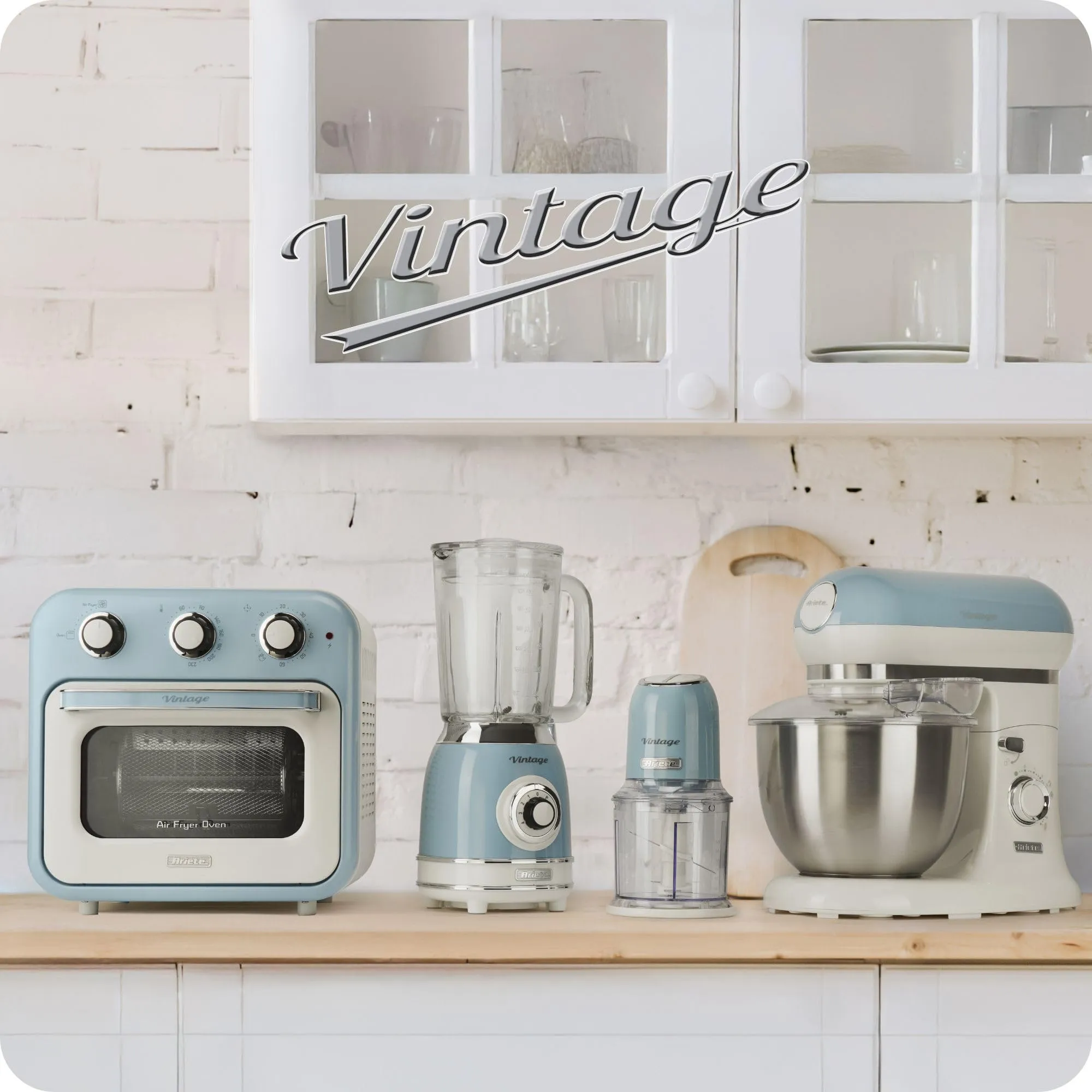 Ariete 1548 Sbattitore Vintage, 450W, 5 velocità, Funzione turbo, 2 fruste, Celeste - immagine 7