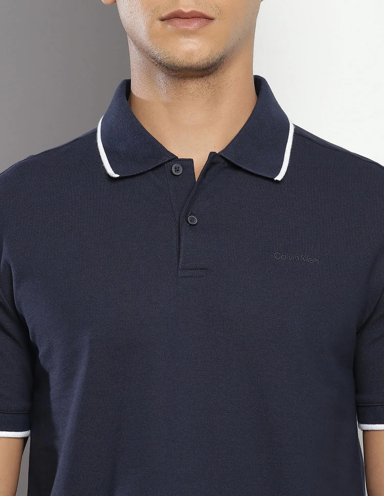 Calvin Klein Polo da Uomo, Zaffiro Scuro, S - immagine 7