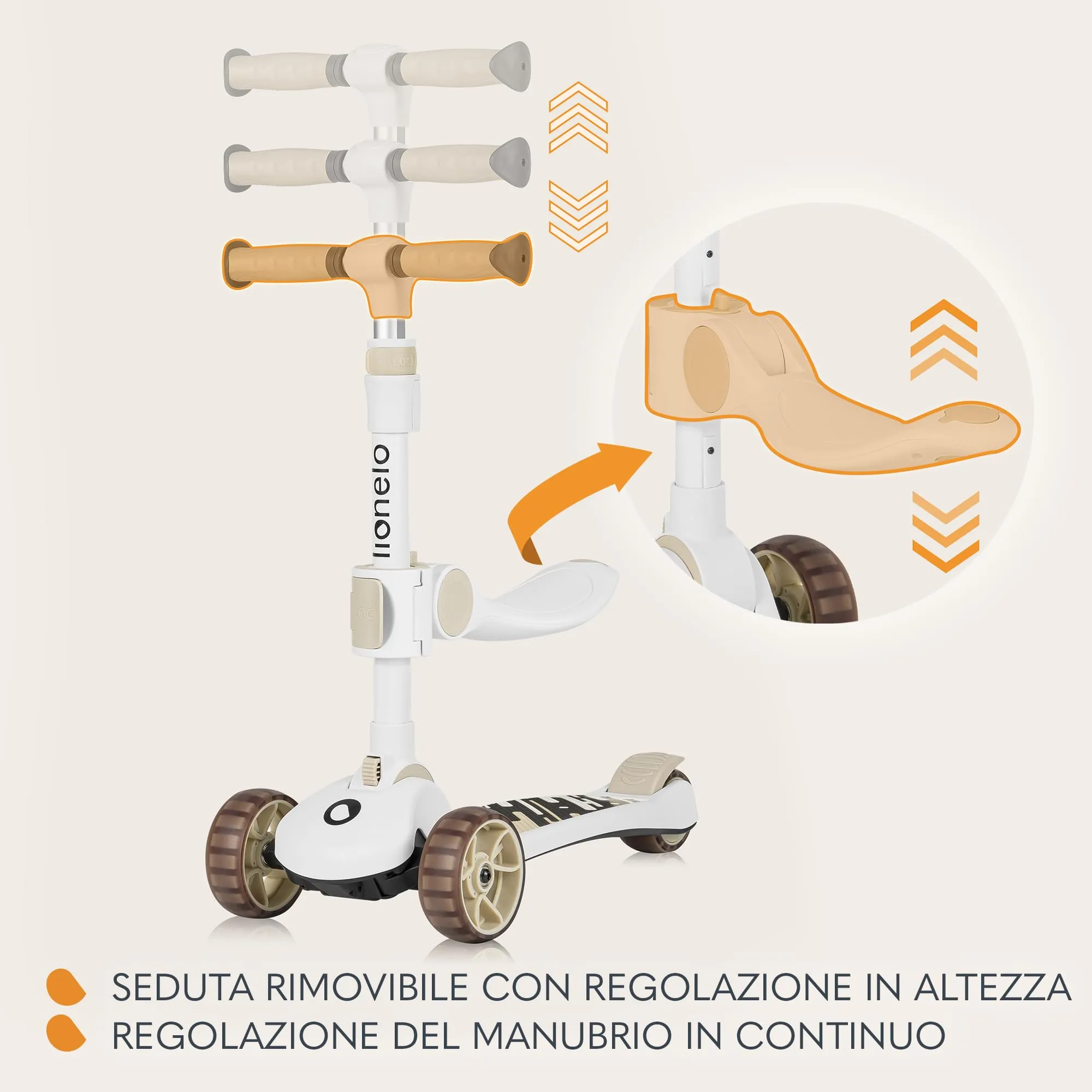 Lionelo Franky 2 in 1 Bicicletta e Monopattino per Bambini fino a 50 kg - immagine 3