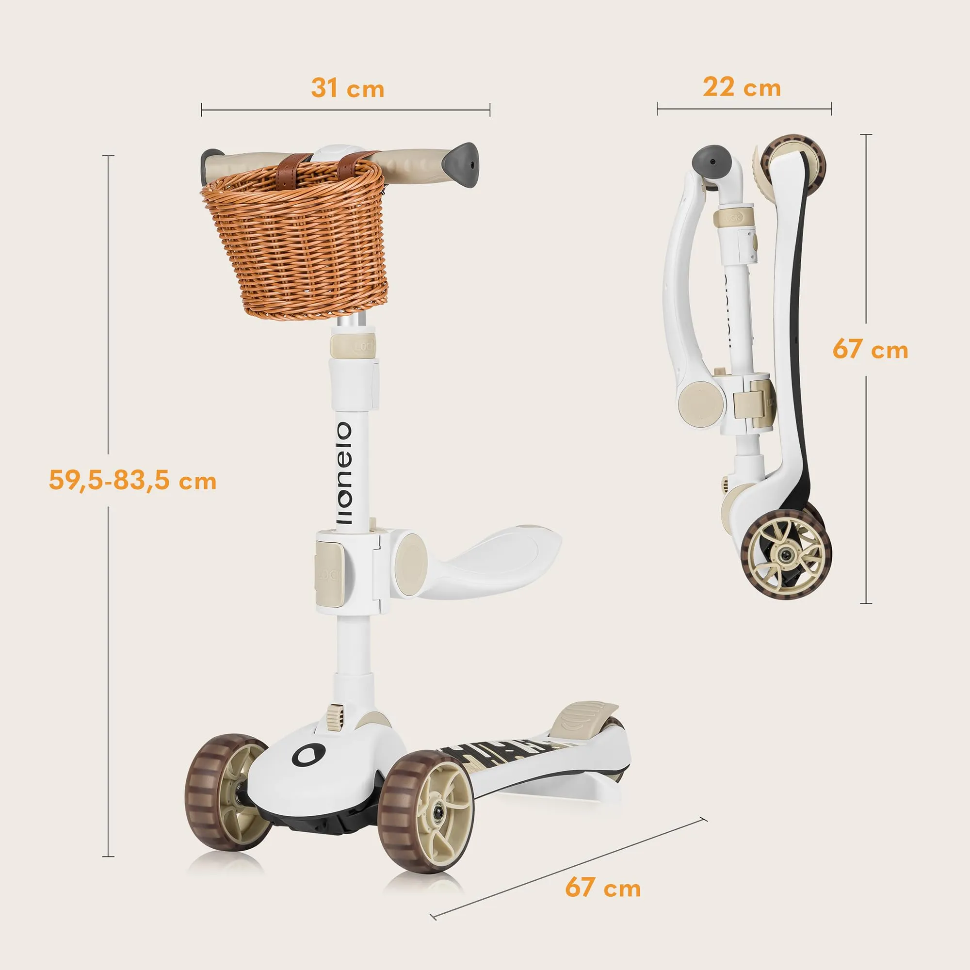Lionelo Franky 2 in 1 Bicicletta e Monopattino per Bambini fino a 50 kg - immagine 9