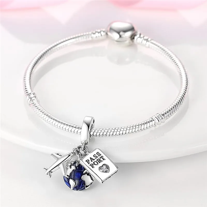 Pandach Bead Charm in Argento Sterling 925 con Cubic Zirconia per Braccialetti e Collane European style - immagine 2