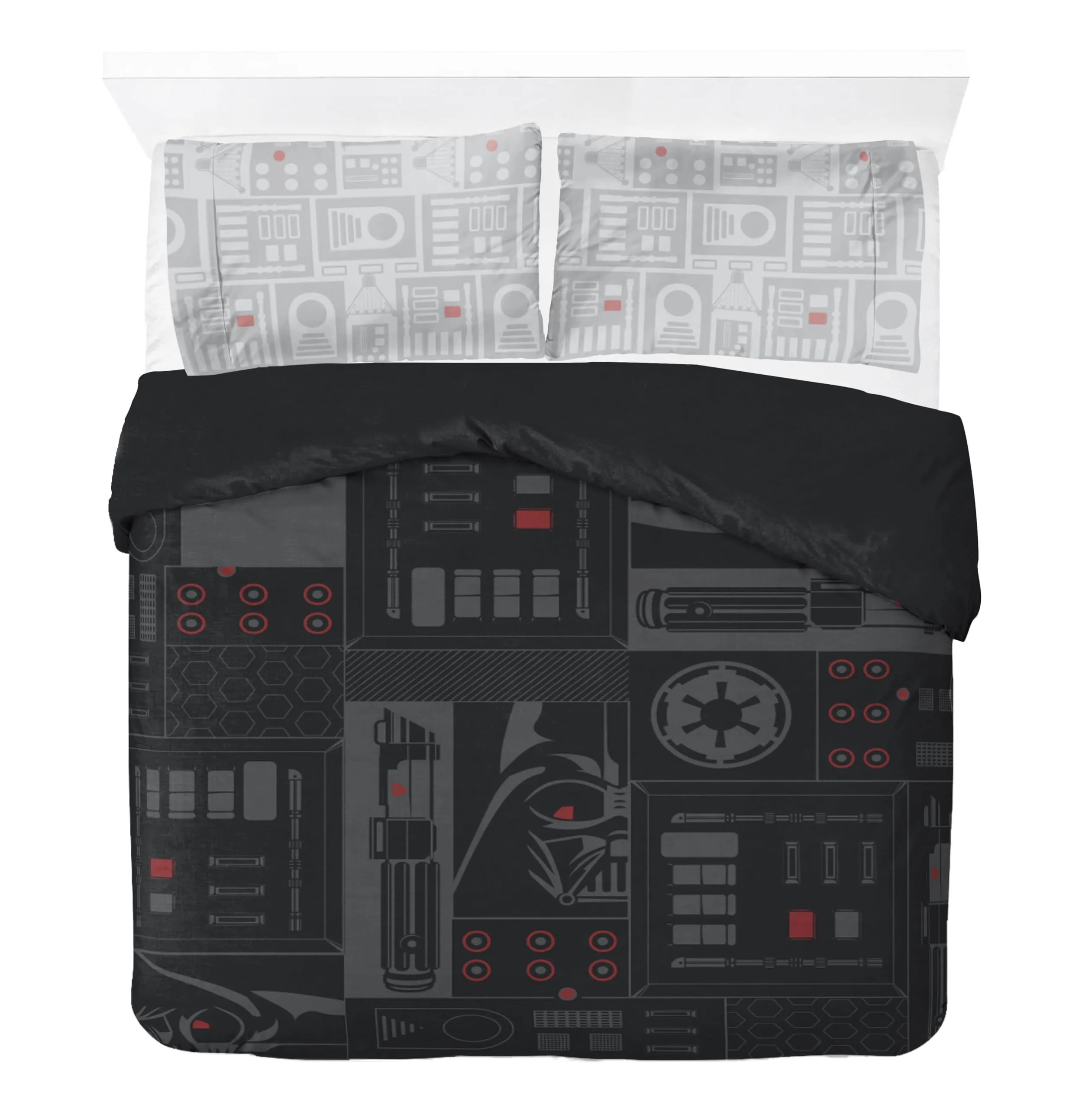 Jay Franco Star Wars Darth Vader Set Copripiuma Matrimoniale 100% Cotone con Fodera Cuscino - immagine 1