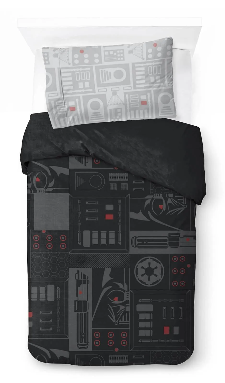 Jay Franco Star Wars Darth Vader Set Copripiumino e Federa in Cotone, 135x200/50x70 cm - immagine 1