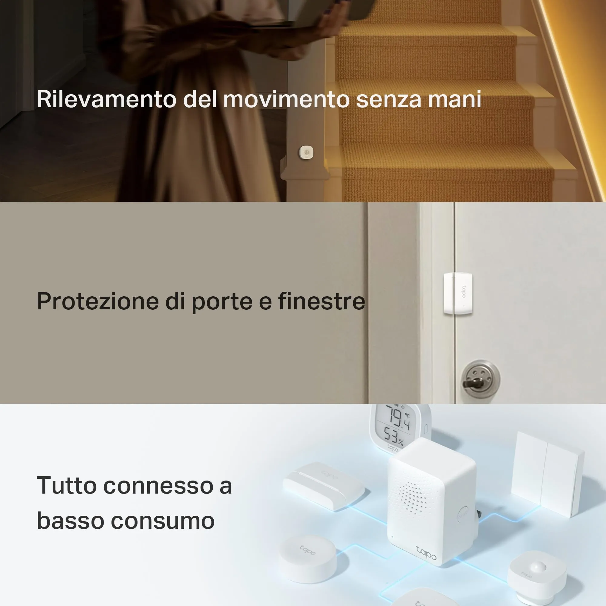 Tapo T30 KIT Sistema Allarme Smart Casa con Sensore di Movimento e Finestra - immagine 3