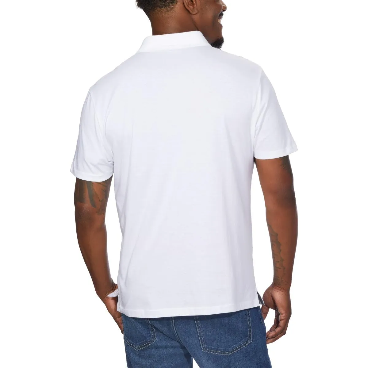 Calvin Klein Polo Uomo, Bianco Brillante, XL - immagine 2