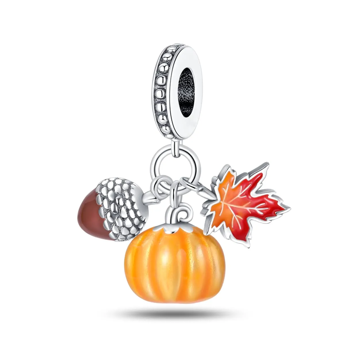 TINSLO Bead Charm Ciondolo Argento Sterling 925 con Cubic Zirconia per Braccialetti e Collane europei - immagine 1