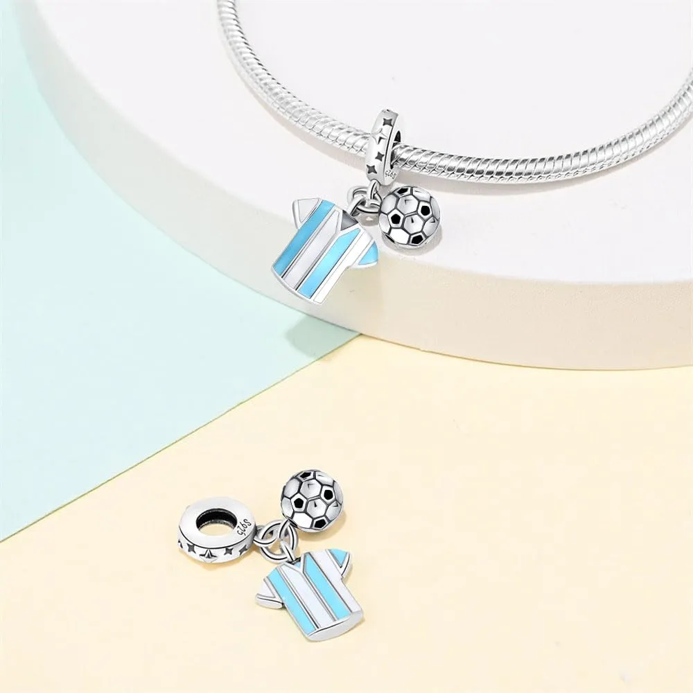 TINSLO Bead Charm in Argento Sterling 925 con Cubic Zirconia, Compatibile con Braccialetti e Collane Pandora e Europei - immagine 2