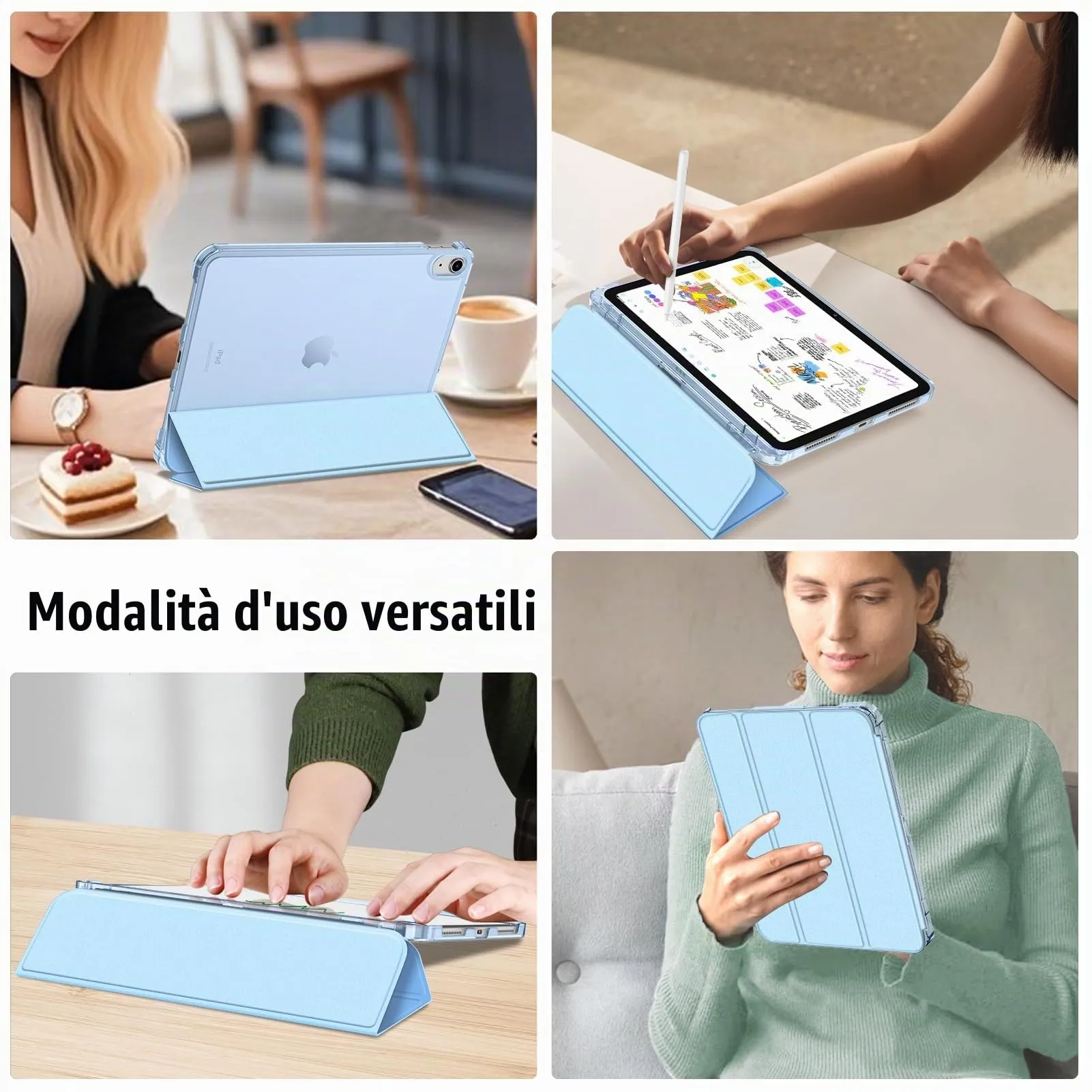FINTIE Cover per iPad 11ª Gen 11" (2025) / iPad 10ª Gen 10.9" (2022) - Mare Ombre - immagine 9