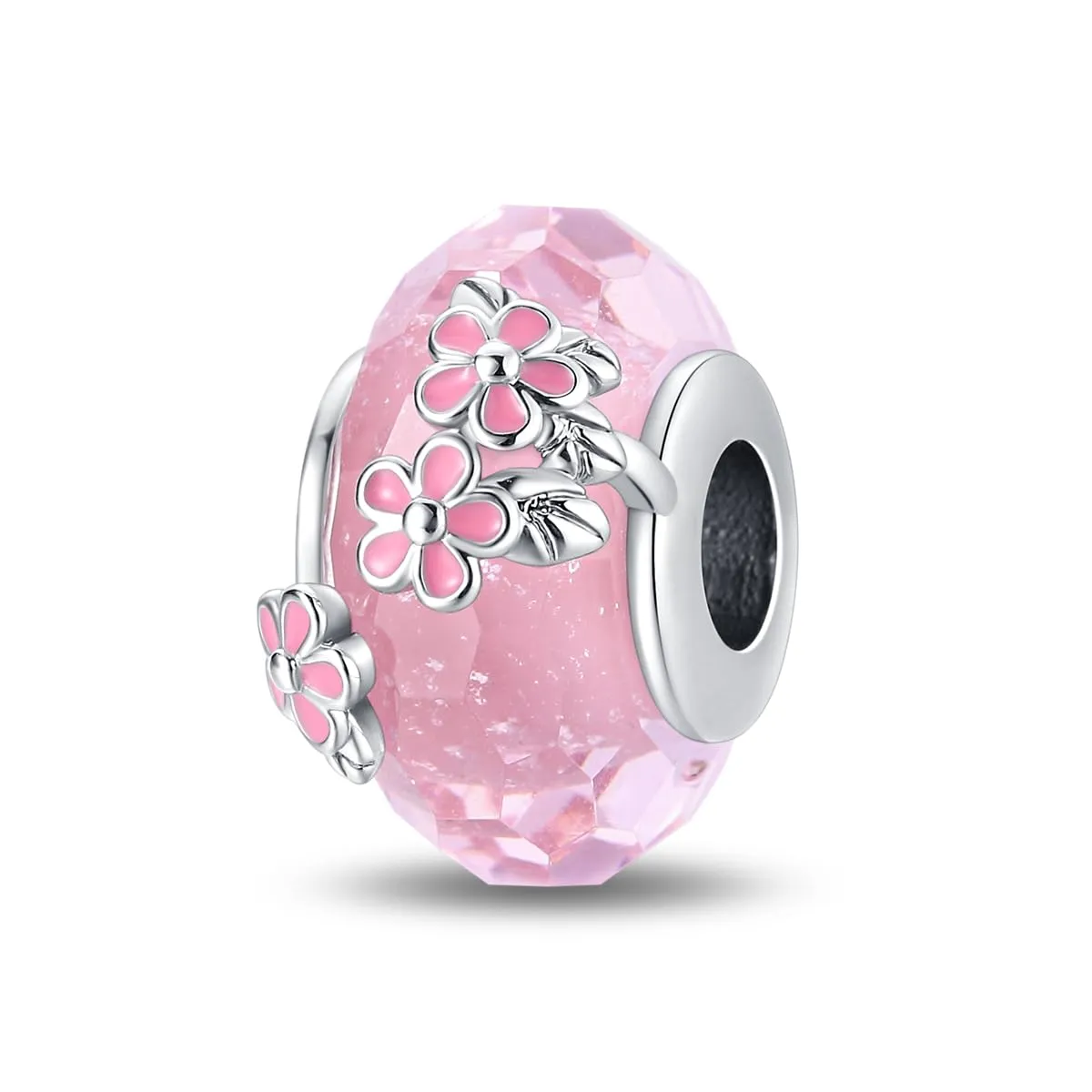 TINSLO Bead Charm in Argento Sterling 925 con Cubic Zirconia, Compatibile con Braccialetti e Collane Pandora e Europei - immagine 1