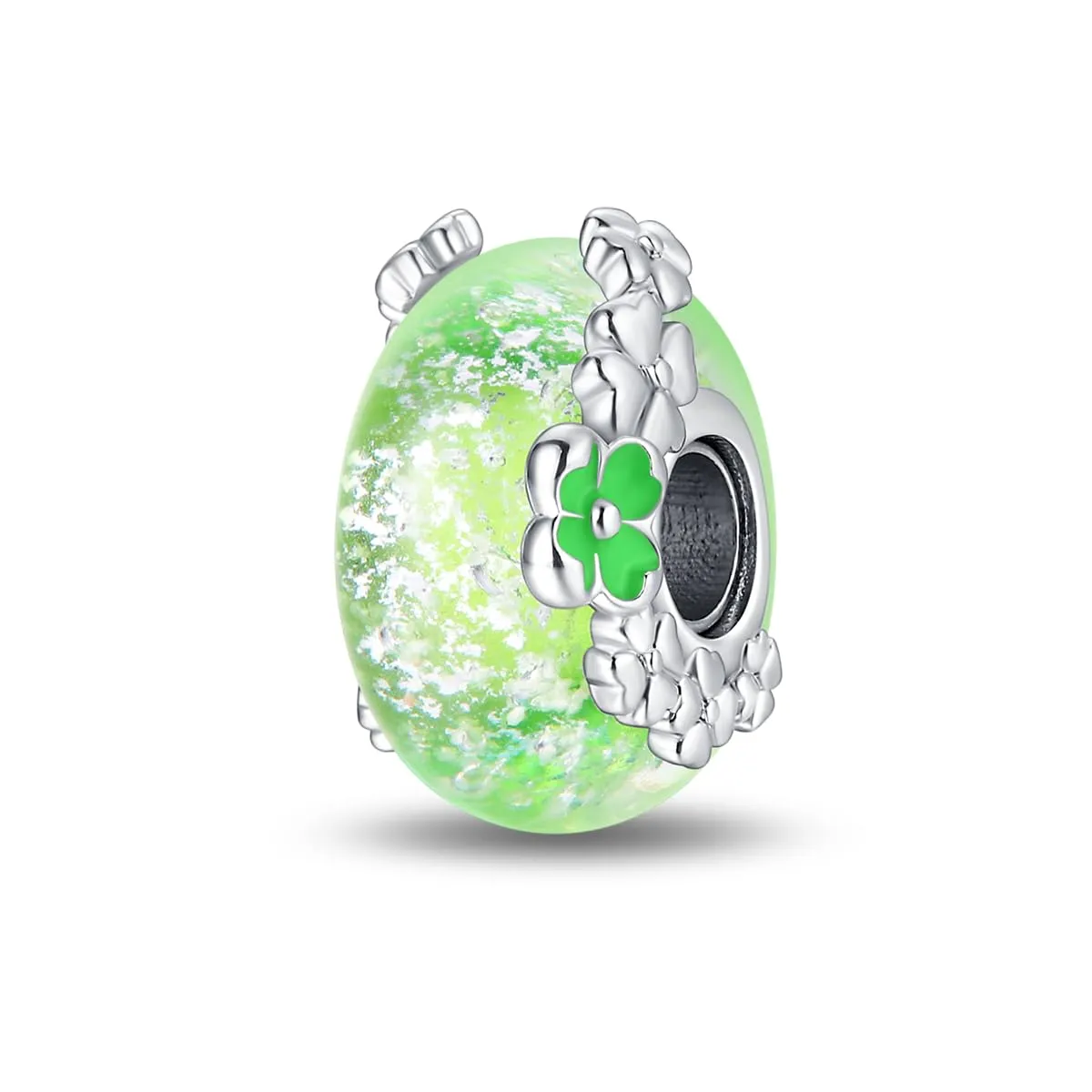 TINSLO Bead Charm in Argento Sterling 925 con Cubic Zirconia per Braccialetti e Collane Europee - immagine 1