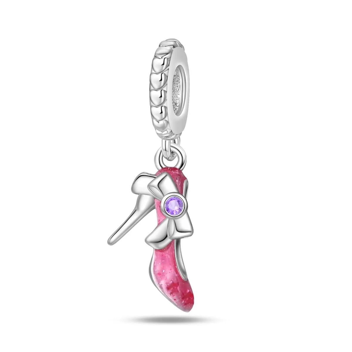TINSLO Bead Charm in Argento Sterling 925 con Cubic Zirconia per Braccialetti e Collane Pandora e Europei - immagine 1