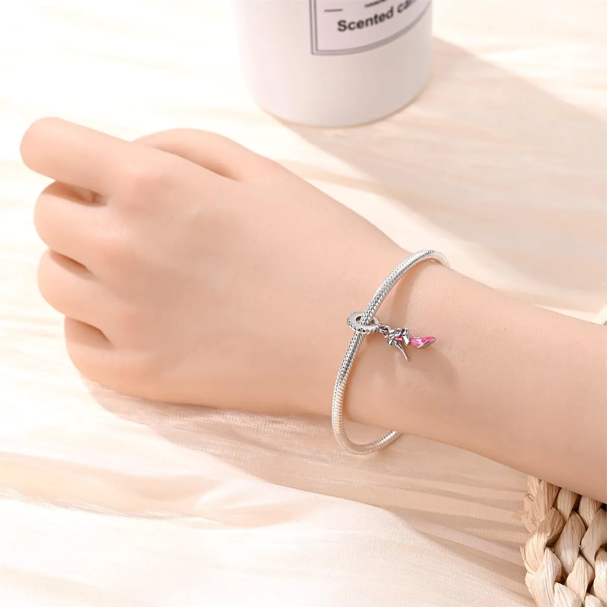 TINSLO Bead Charm in Argento Sterling 925 con Cubic Zirconia per Braccialetti e Collane Pandora e Europei - immagine 4