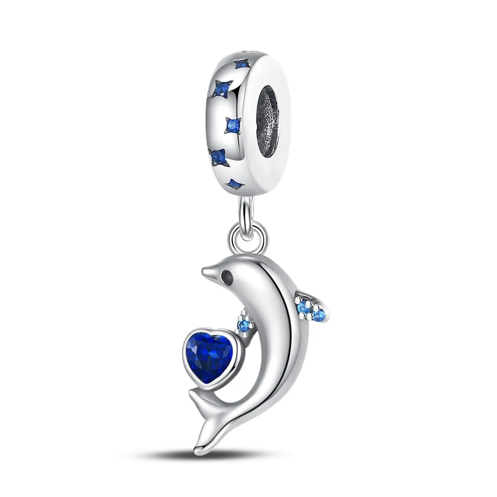 TINSLO Bead Charm Ciondolo in Argento Sterling 925 con Cubic Zirconia, Compatibile con Braccialetti e Collane Pandora e Europei - immagine 1