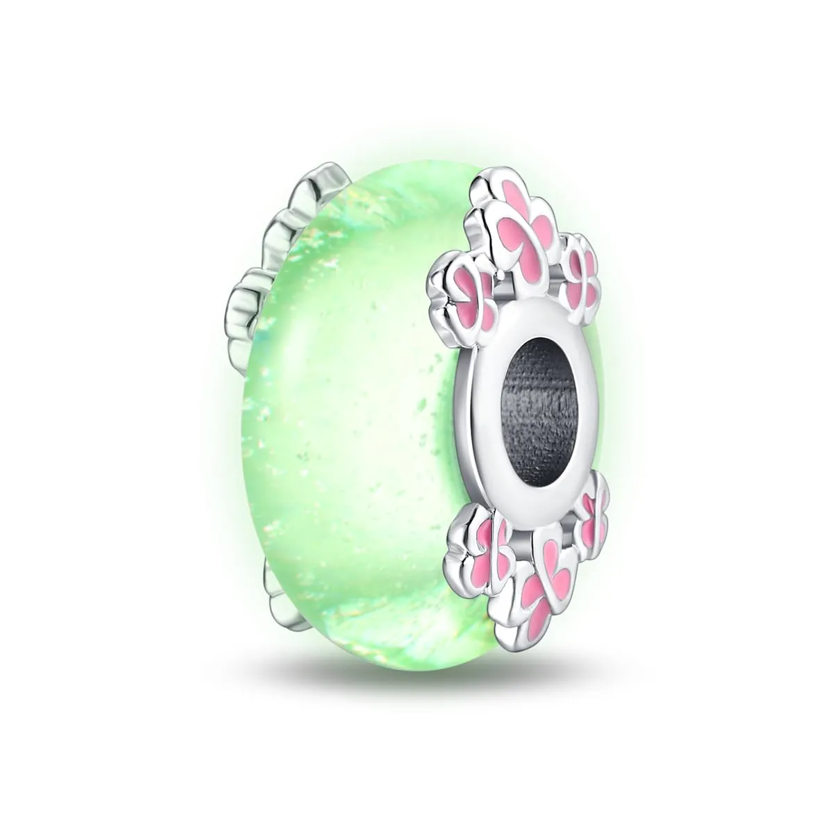 TINSLO Bead Charm in Argento Sterling 925 con Cubic Zirconia per Braccialetti e Collane Europee - immagine 4