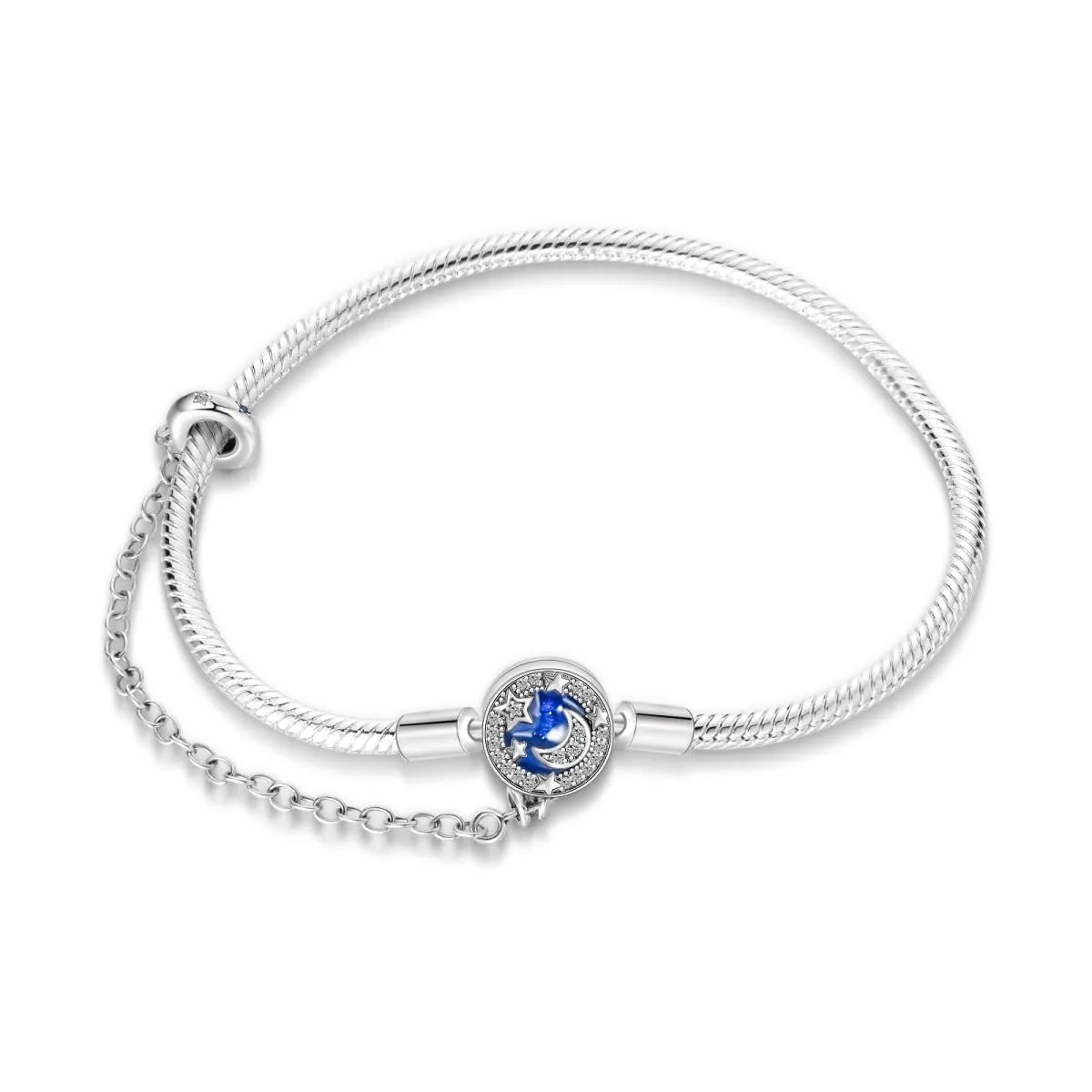 KUNSIR Moments Bracciale Donna in Argento Sterling 925 Snake, Compatibile con Pandora, 18cm - immagine 1