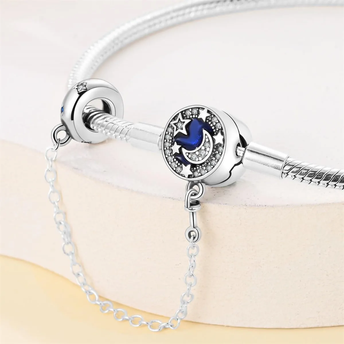 KUNSIR Moments Bracciale Donna in Argento Sterling 925 Snake, Compatibile con Pandora, 18cm - immagine 2