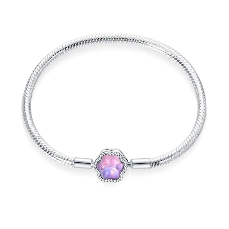 KUNSIR Moments Bracciale Snake in Argento Sterling 925 per Ciondoli Compatibile con Pandora, 17cm - immagine 1