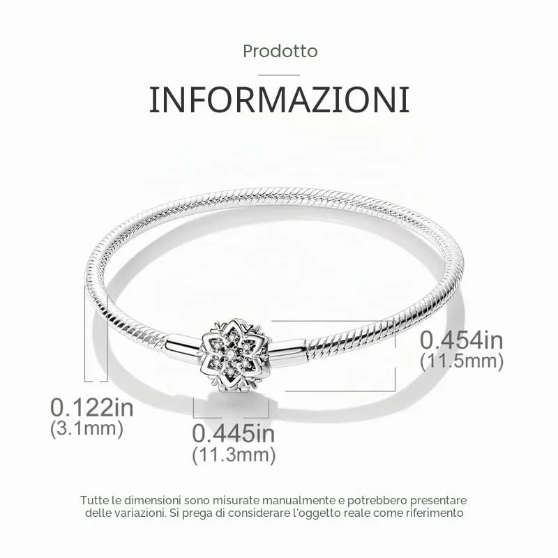 KUNSIR Moments Bracciale Donna in Argento Sterling 925 Snake, Compatibile con Pandora, 18cm - immagine 6