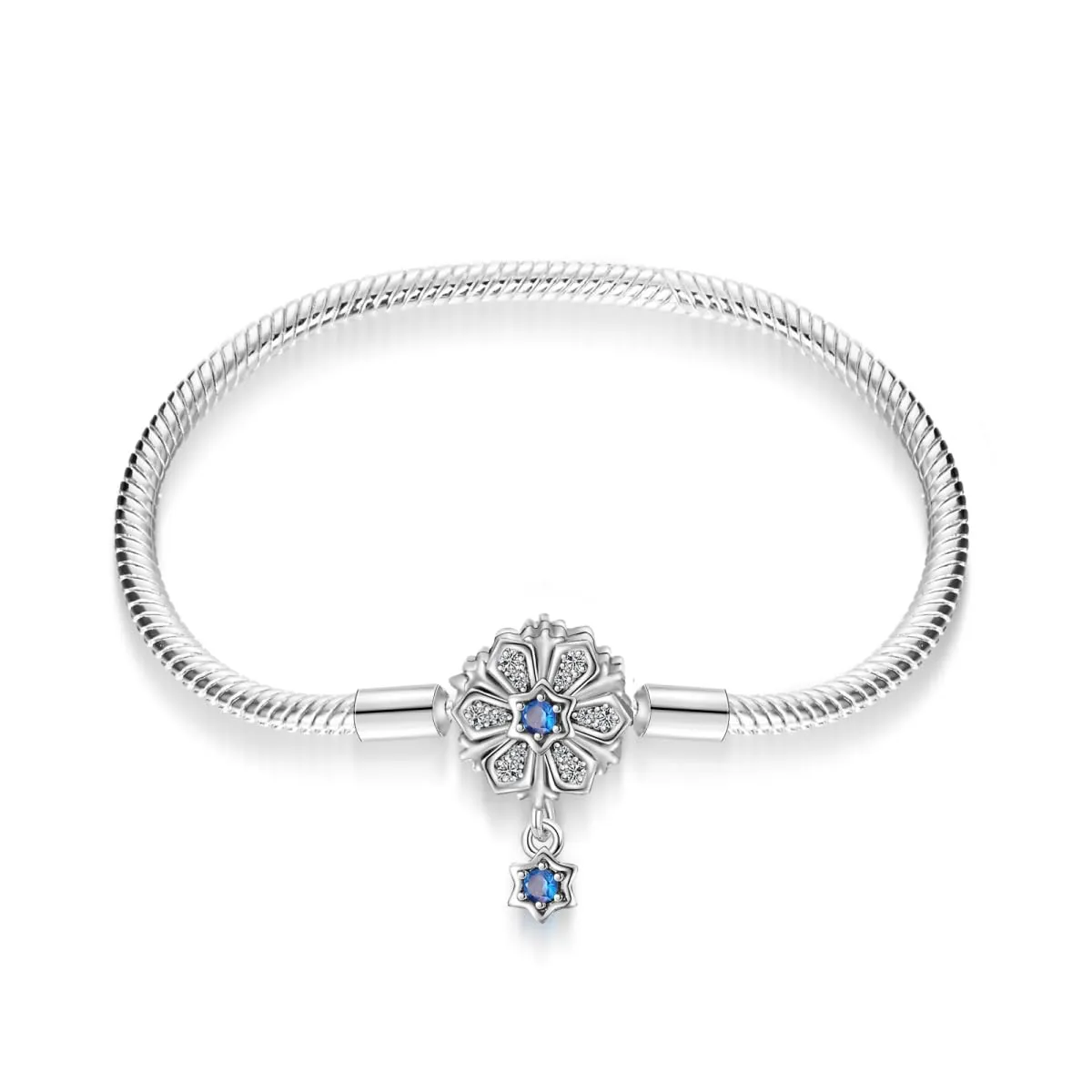 KUNSIR Moments Bracciale Snake in Argento Sterling 925 Compatibile con Pandora, 18cm - immagine 1
