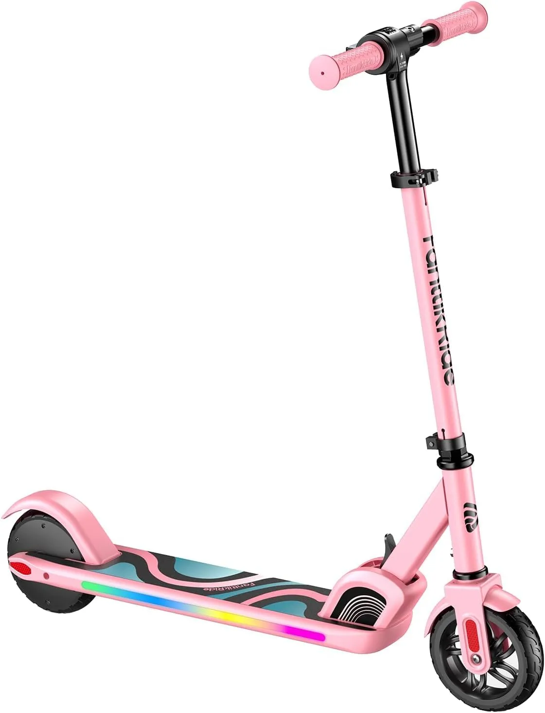 FanttikRide C9 Pro Monopattino Elettrico per Bambini, 120-160 cm, Luci Arcobaleno, 8/13/16 km/h, Autonomia 8 km, Display LED, Pieghevole, Rosa - immagine 1