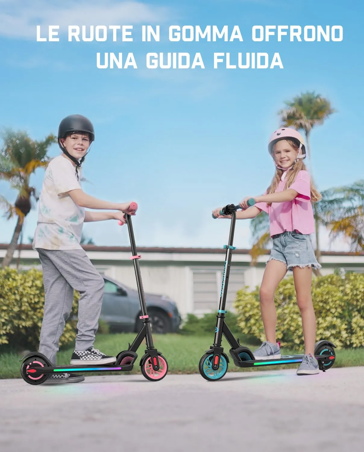 FanttikRide C9 Apex Monopattino Elettrico per Bambini, 8/13/16 km/h, Blu - immagine 5
