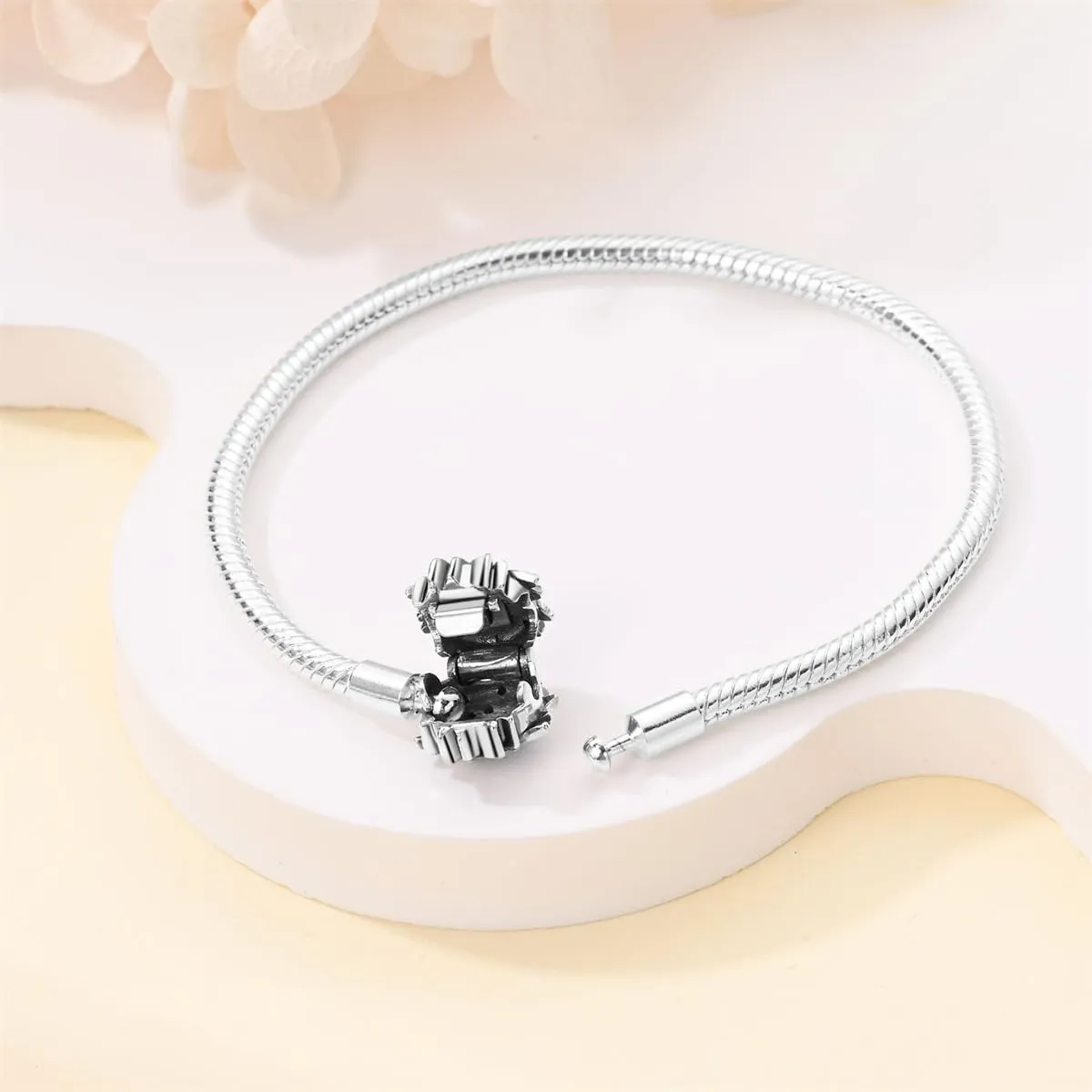 KUNSIR Moments Bracciale Donna in Argento Sterling 925 Snake, Compatibile con Pandora Ciondolo, 17cm - immagine 2
