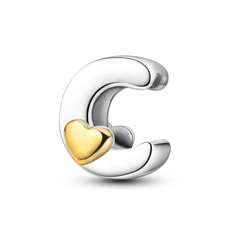 TINSLO Bead Charm Lettere in Argento Sterling 925 con Cubic Zirconia per Braccialetti e Collane Europee - immagine 1
