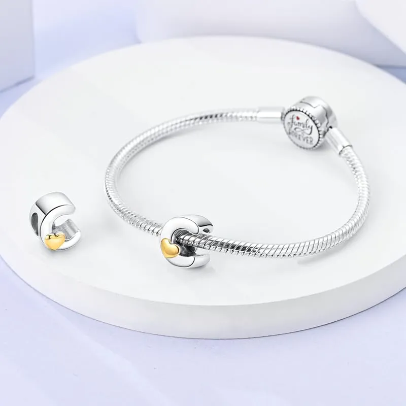 TINSLO Bead Charm Lettere in Argento Sterling 925 con Cubic Zirconia per Braccialetti e Collane Europee - immagine 3