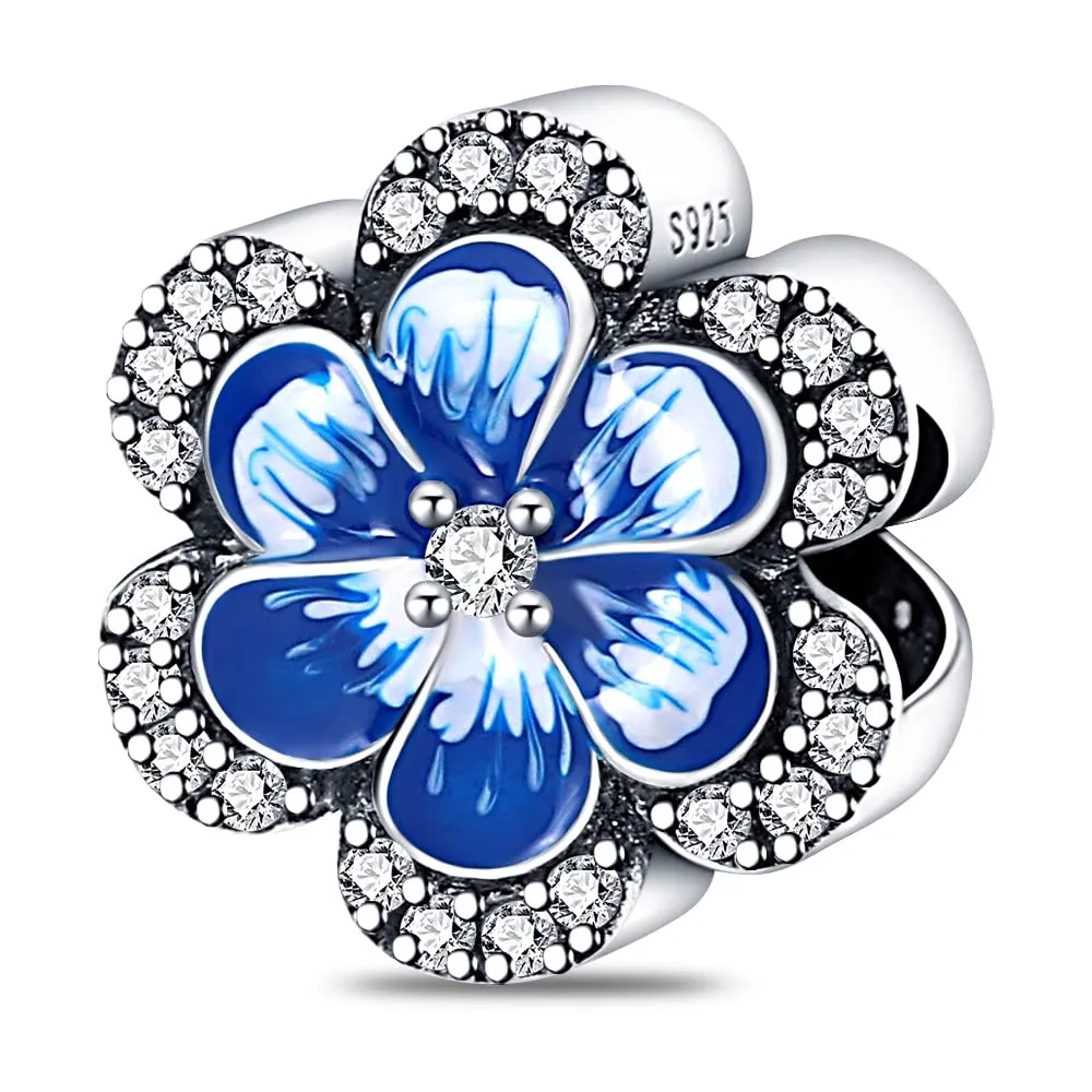 TINSLO Bead Charm in Argento Sterling 925 con Cubic Zirconia, Compatibile con Braccialetti e Collane Europei - immagine 1