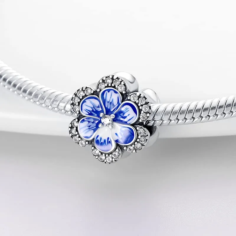 TINSLO Bead Charm in Argento Sterling 925 con Cubic Zirconia, Compatibile con Braccialetti e Collane Europei - immagine 2