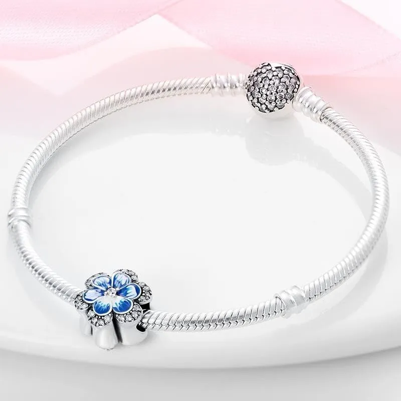 TINSLO Bead Charm in Argento Sterling 925 con Cubic Zirconia, Compatibile con Braccialetti e Collane Europei - immagine 3