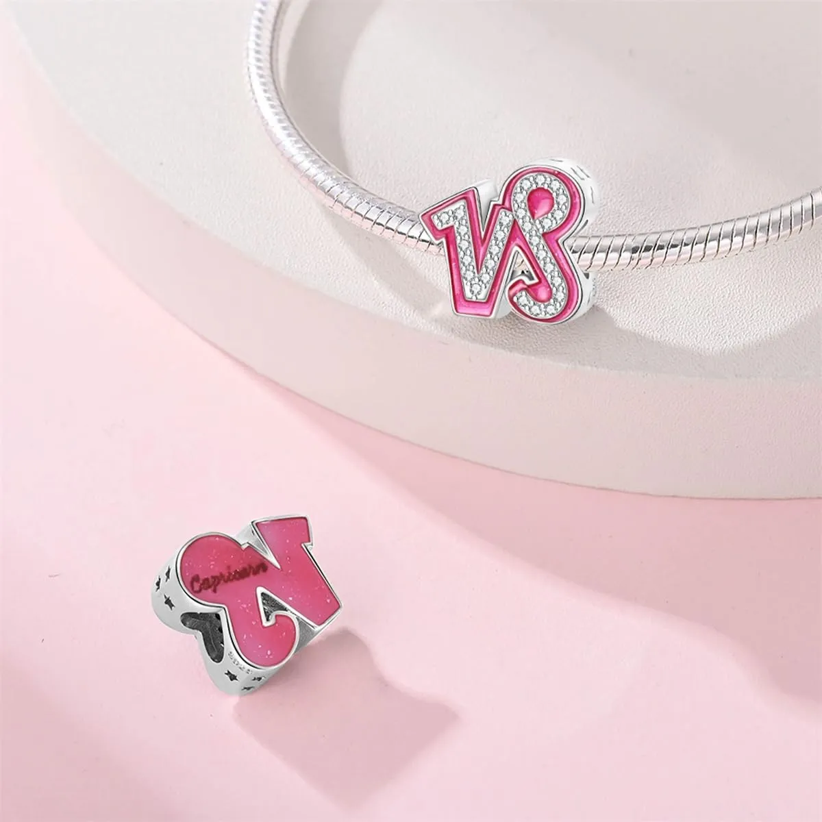TINSLO Bead Charm in Argento Sterling 925 con Cubic Zirconia per Braccialetti e Collane Europei - immagine 2