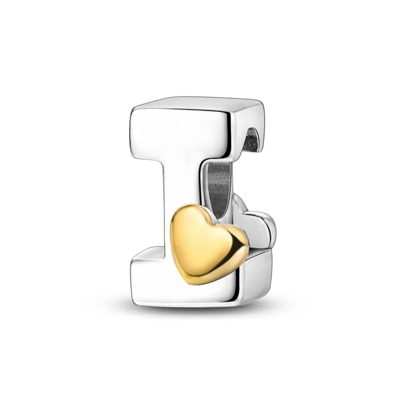 TINSLO Bead Charm Lettere in Argento Sterling 925 con Cubic Zirconia per Braccialetti e Collane Pandora e Europei - immagine 1