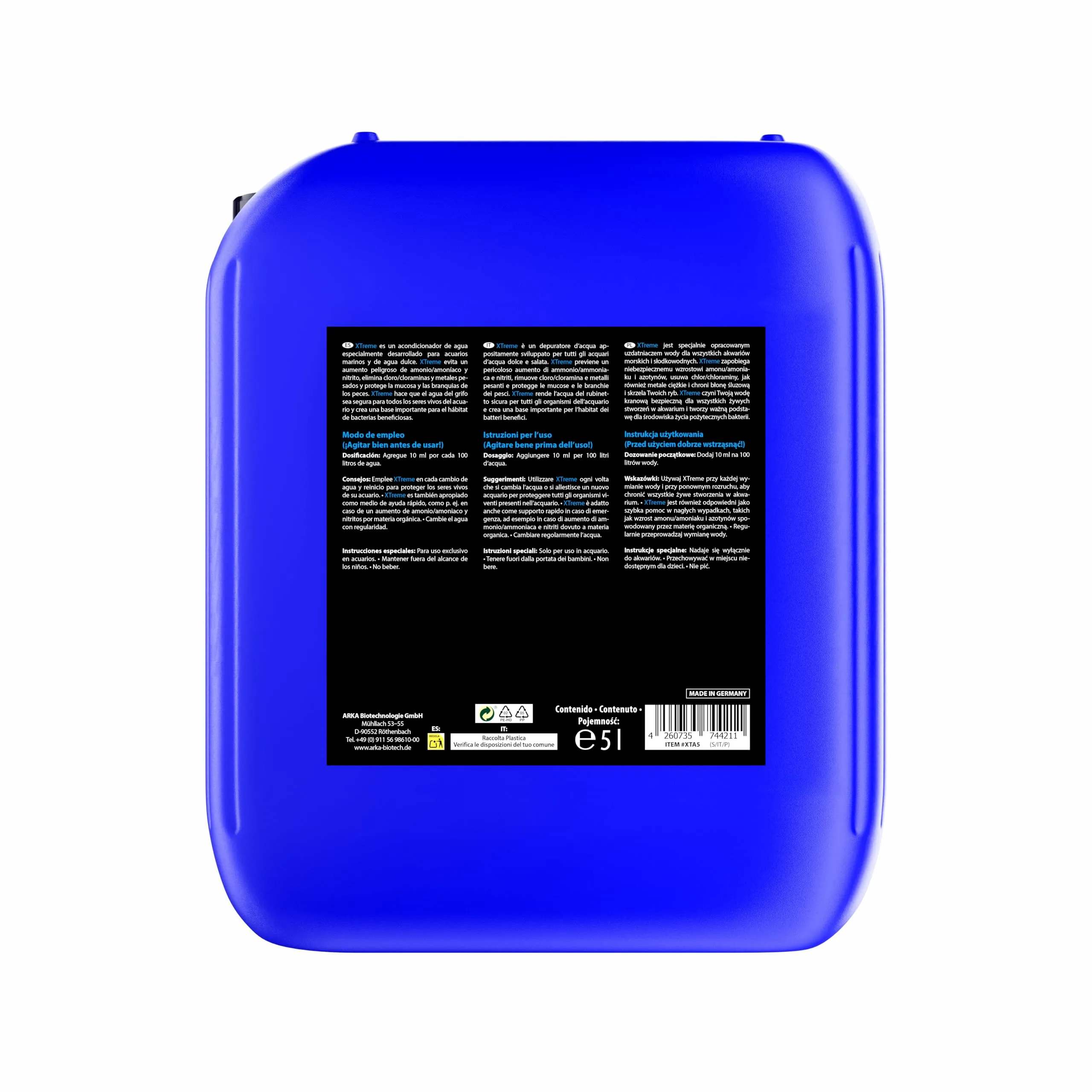 ARKA Xtreme Anticloro Biocondizionatore Acqua Acquario 5000 ml - immagine 2