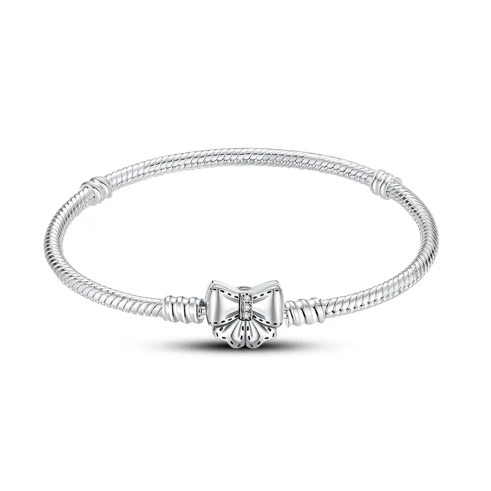 KUNSIR Moments Bracciale Snake in Argento Sterling 925 per Donna, Compatibile con Pandora, 17cm - immagine 1