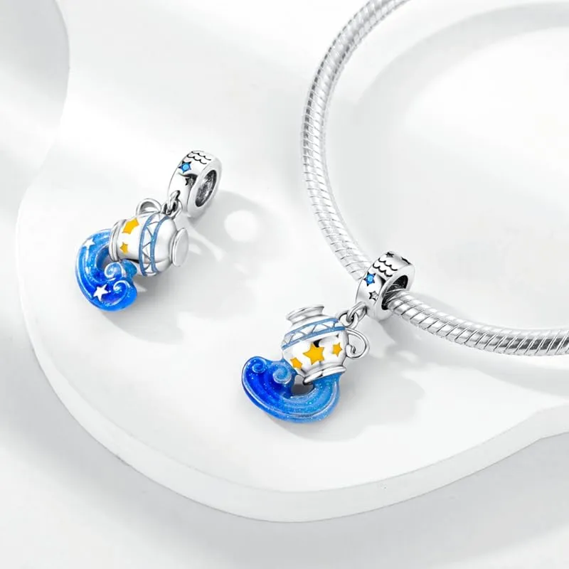KUNSIR Bead Charm in Argento Sterling 925 con Cubic Zirconia per Braccialetti e Collane Europee - immagine 2
