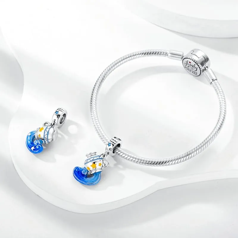 KUNSIR Bead Charm in Argento Sterling 925 con Cubic Zirconia per Braccialetti e Collane Europee - immagine 3